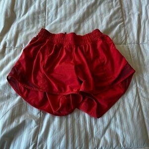 Redish Orange lululemon hotty hot shorts